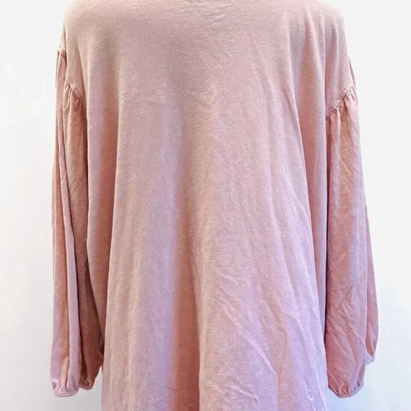NWT SONOMA Women Short Sleeve Pull Over Boat Neck Cotton Pink Shirt Plus Size 4X - Picture 5 of 11